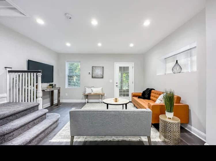 Modern staircase interior virtual staging example - Pixel Perfects Solutions LLC